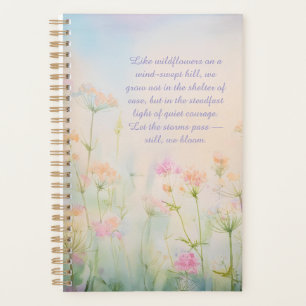 Planner met wilde bloemenweide botanische bloemen