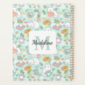Planner Monogram Tea & Bookish Cats Green (Dos)