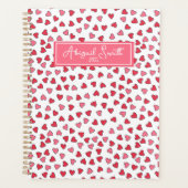 Planner Motif de Coeurs Rose et Rouge mignon (Devant)
