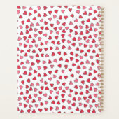 Planner Motif de Coeurs Rose et Rouge mignon (Dos)