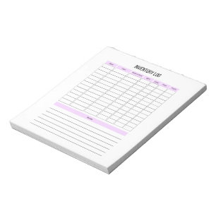 Planner-Notitieblok voor inventarislogboek voor kl Notitieblok