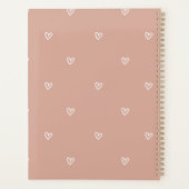 Planner Personnalisable Minimal Coeurs Roses (Dos)