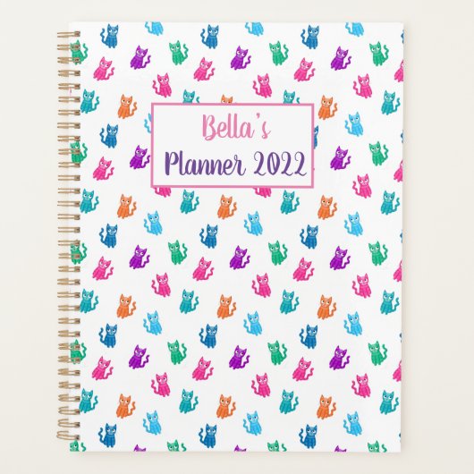 Planner personnalisé chitté coloré (Devant)