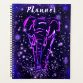 Planner rose violet avec éléphant de marche (Devant)