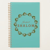 Planner Shabbat Shalom Vert Brown couronne (Devant)