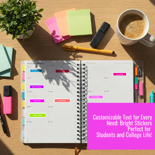 Planner Stickers voor studenten: studie en schema