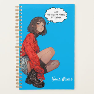 Planner - Stijlvol anime meisje in rode trui