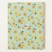 Planner Sunflower Yellow Orange Floral (Achterkant)