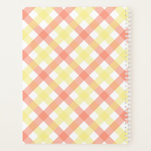 Planner - Tequila Sunrise Zinnia en Lattice (Achterkant)