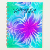 Planner vert rose fluorish art fractal (Devant)