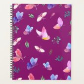 Planner violet avec papillons (Devant)