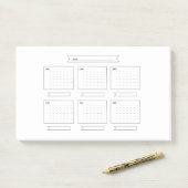 Planner voor de week post-it® notes (Op bureau)