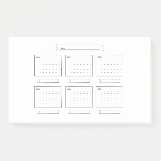 Planner voor de week post-it® notes (Voorkant)