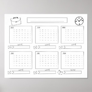 Planner voor de week poster