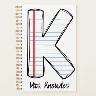 Planner voor Engelse leraren met initiële notitieb