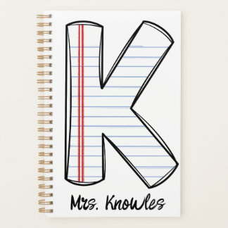 Planner voor Engelse leraren met initiële notitieb