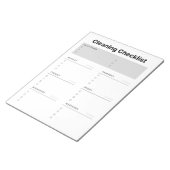 Planner voor reinigingschecklist notitieblok (Schuin)