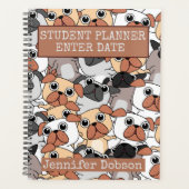 Planner voor studenten met achtergrond cartoon (Voorkant)