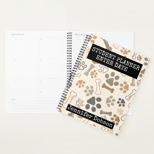 Planner voor studenten met botten en poten (Display)
