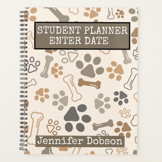 Planner voor studenten met botten en poten (Voorkant)