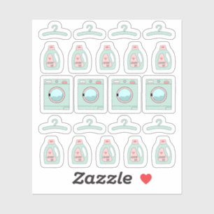 Planner voor wasmiddag detergent schoonmaak en klu sticker