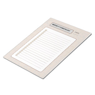 Planner voor wekelijkse checklist notitieblok