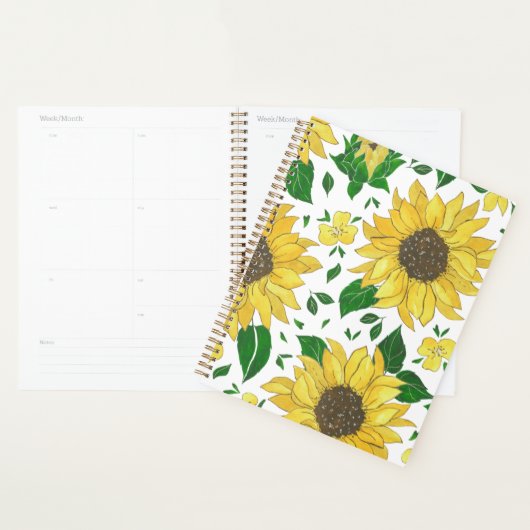 Planner Watercolor Sunflower Pattern  (Display)