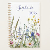 Planner – Watercolor Wildflowers & Name (Voorkant)