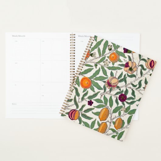 PLANNER : WILLIAM MORRIS : POMEGRANATES (Devant avec enveloppe)