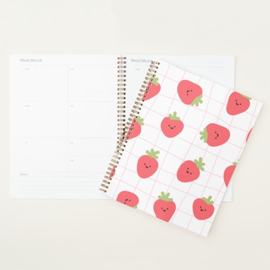 Planner with strawberry cute cover (Display)