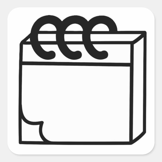 Plannernotities Vierkante Sticker (Voorkant)