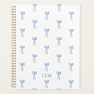 Planneur bleu petit cou monogramme