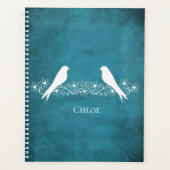 Planneur de vigne floral Lovebirds bleu (Devant)