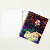 Planneur femme noire de luxe personnalisé (Devant avec enveloppe)