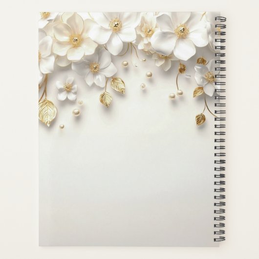 Planneur Feuille d'or blanc ivoire (Dos)