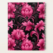 Planneur floral baroque rose et noir (Dos)