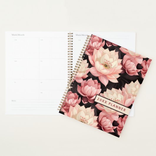Planneur floral rose et Brown Lotus (Devant avec enveloppe)