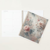 Planneur floral souple - Aquarelle rose et or (Devant avec enveloppe)