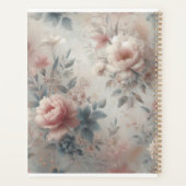Planneur floral souple - Aquarelle rose et or (Dos)