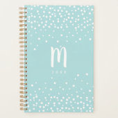 Planneur Monogramme Confetti Dots | Mer (Devant)