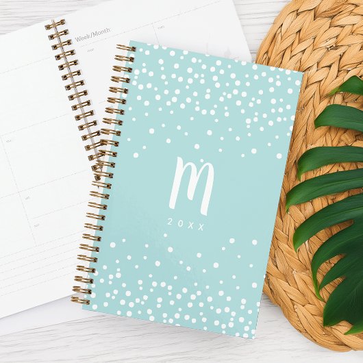 Planneur Monogramme Confetti Dots | Mer