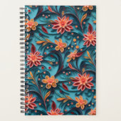 Planneur motif en papier floral transparent (Devant)