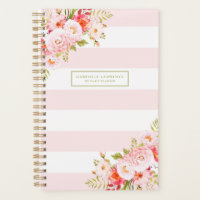 Planneur sur mesure pour femmes roses et pivoines