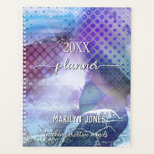 Plannière d'art enseignant créatif violet (Devant)