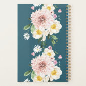 Plannière en spirale verte de fleurs florales (Dos)