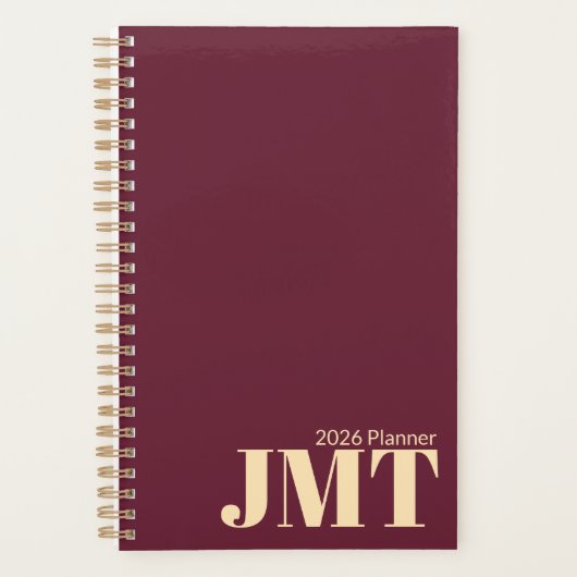 Plannière Monogramme 2026 Vin simple et pêche (Devant)