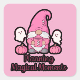 Planning Magical Moments Gnome Vierkante Sticker