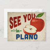 Plano Texas Apple - Vintage Travel Briefkaart (Voorkant / Achterkant)