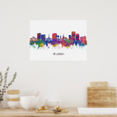 Plano Texas Skyline Poster (Keuken)