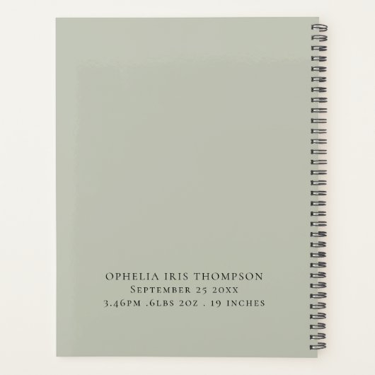 Plans Bébé Boho mignon Jalons Sage (Dos)